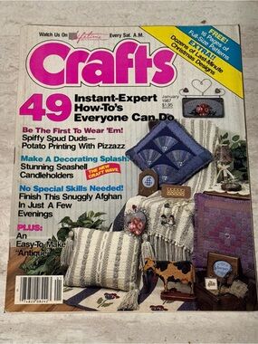 Crafts Magazine January 1987 Vintage Home Decor and Crafts